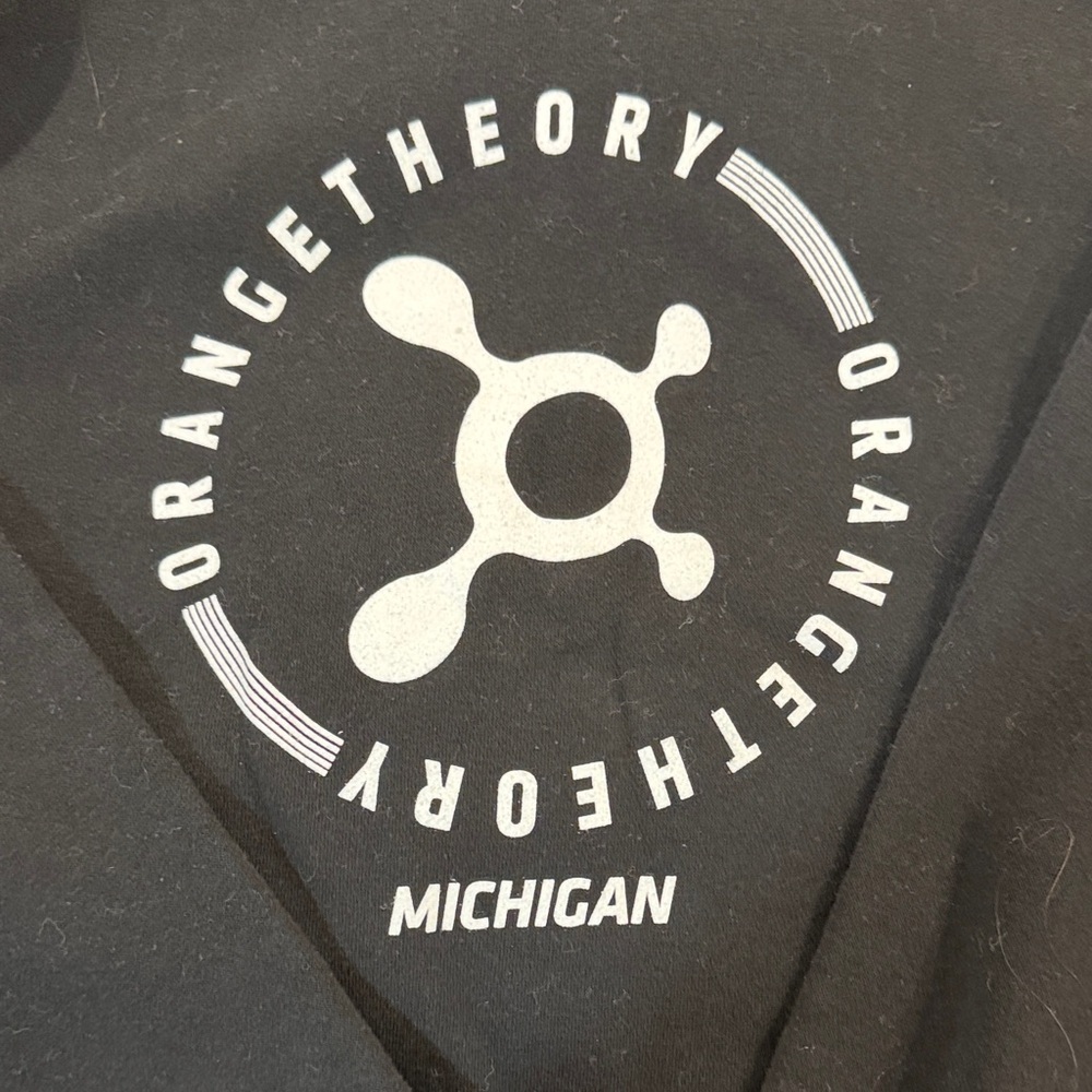 Orangetheory Black Tee with White Logo